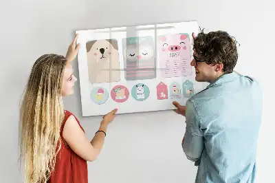 Magnetinė piešimo lenta linksmi gyvūnai