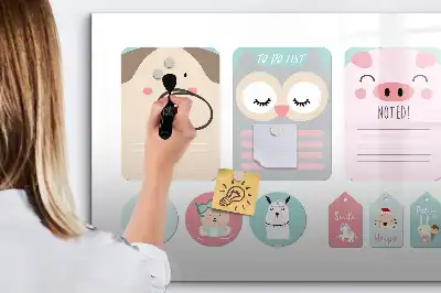 Magnetinė piešimo lenta linksmi gyvūnai