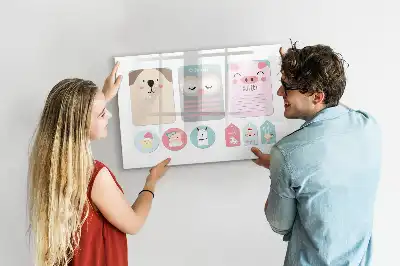 Magnetinė piešimo lenta linksmi gyvūnai