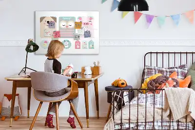Magnetinė piešimo lenta linksmi gyvūnai