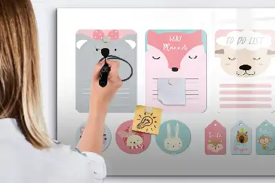 Magnetinė rašymo lenta linksmi knygų skirtukai