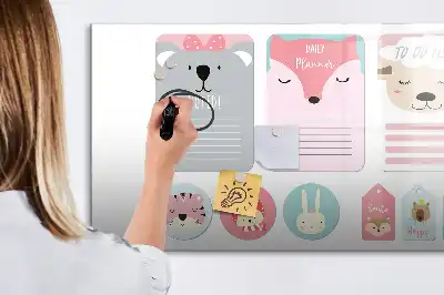 Magnetinė rašymo lenta linksmi knygų skirtukai