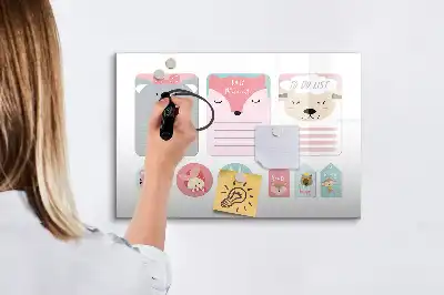 Magnetinė rašymo lenta linksmi knygų skirtukai