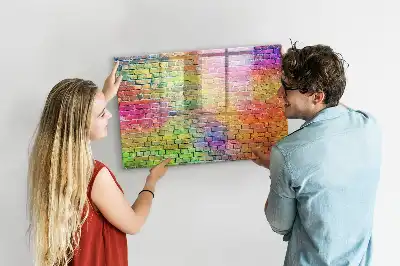 Magnetinė piešimo lenta nudažyta siena