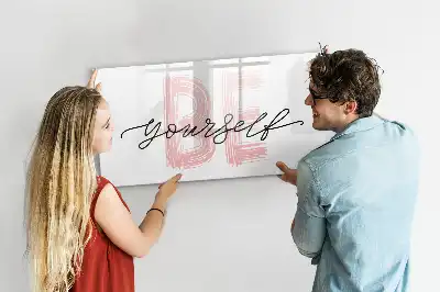 Magnetinė piešimo lenta su užrašu Būk savimi