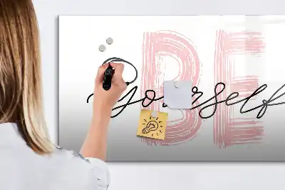 Magnetinė piešimo lenta su užrašu Būk savimi