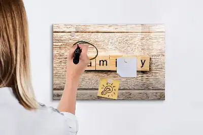 Magnetinė rašymo lenta šeimos užrašams