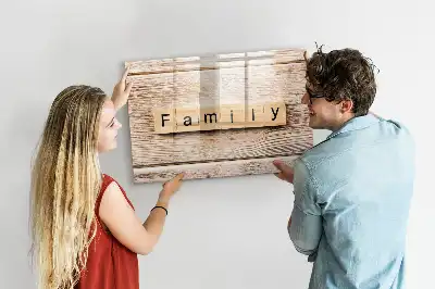Magnetinė rašymo lenta šeimos užrašams