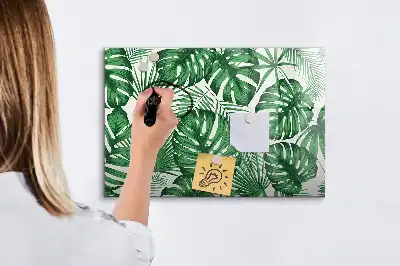 Magnetinė piešimo lenta su monsteros lapų raštu