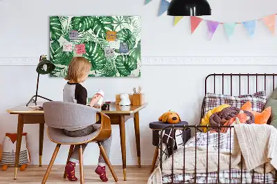 Magnetinė piešimo lenta su monsteros lapų raštu