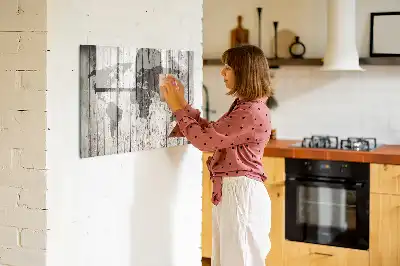 Magnetinė rašymo lenta pasaulio žemėlapio dizaino