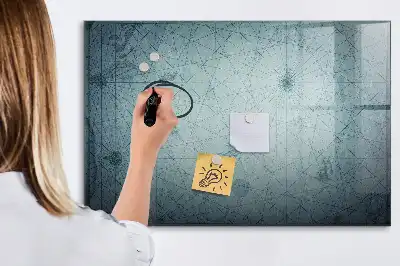 Magnetinė rašymo lenta su senovinio žemėlapio dizainu