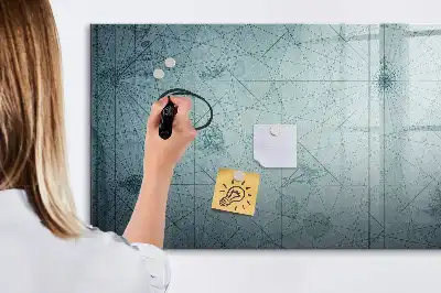 Magnetinė rašymo lenta su senovinio žemėlapio dizainu