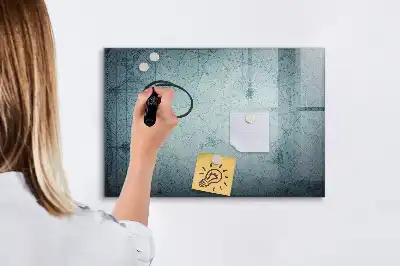 Magnetinė rašymo lenta su senovinio žemėlapio dizainu