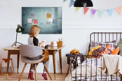 Magnetinė rašymo lenta su senovinio žemėlapio dizainu