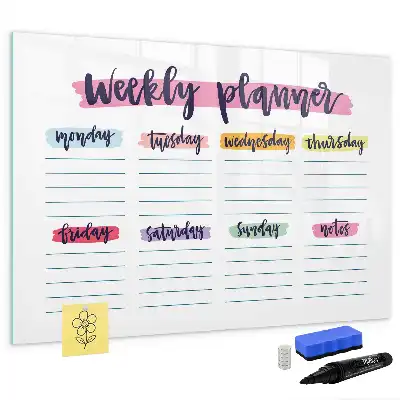 Magnetinė piešimo lenta-planuoklis ranka rašomas planavimo įrankis