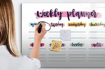 Magnetinė piešimo lenta-planuoklis ranka rašomas planavimo įrankis