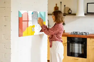 Magnetinė piešimo lenta su POP abstrakcijos dizainu