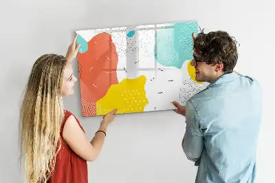Magnetinė piešimo lenta su POP abstrakcijos dizainu