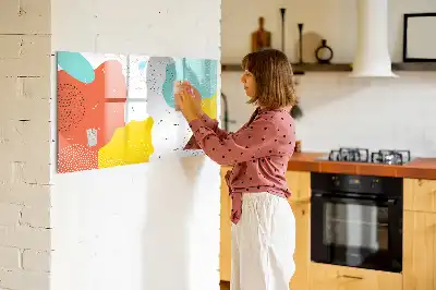 Magnetinė piešimo lenta su POP abstrakcijos dizainu