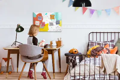 Magnetinė piešimo lenta su POP abstrakcijos dizainu