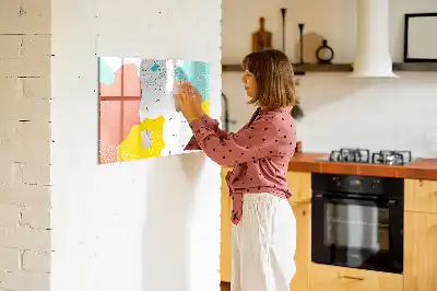 Magnetinė piešimo lenta su POP abstrakcijos dizainu