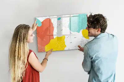 Magnetinė piešimo lenta su POP abstrakcijos dizainu