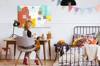 Magnetinė piešimo lenta su POP abstrakcijos dizainu