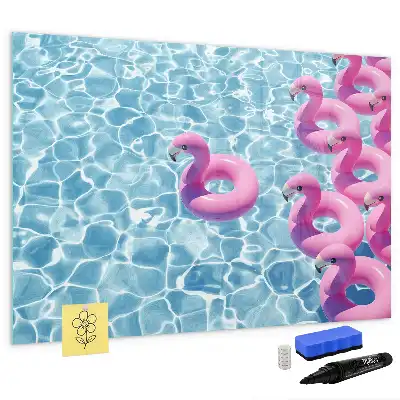 Magnetinė rašymo lenta pripučiami flamingai
