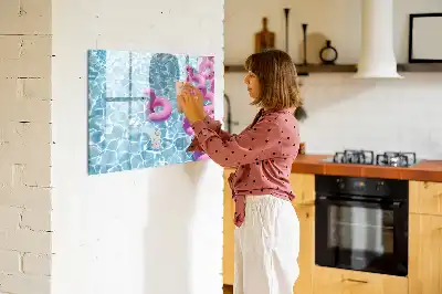 Magnetinė rašymo lenta pripučiami flamingai