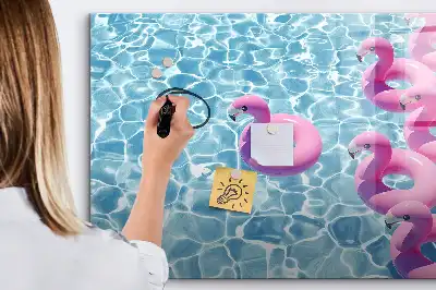 Magnetinė rašymo lenta pripučiami flamingai