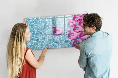 Magnetinė rašymo lenta pripučiami flamingai