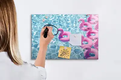 Magnetinė rašymo lenta pripučiami flamingai