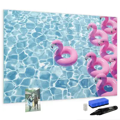 Magnetinė rašymo lenta pripučiami flamingai