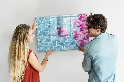 Magnetinė rašymo lenta pripučiami flamingai
