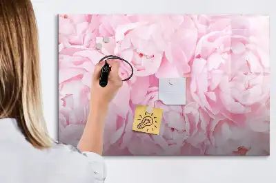 Magnetinė rašymo lenta su žydinčių gėlių raštu