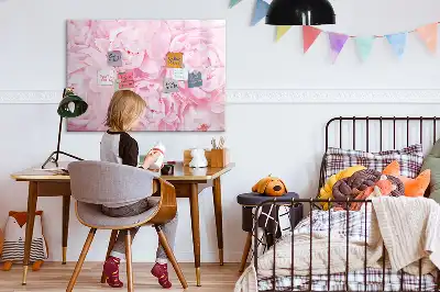 Magnetinė rašymo lenta su žydinčių gėlių raštu