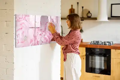 Magnetinė rašymo lenta su žydinčių gėlių raštu