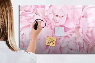 Magnetinė rašymo lenta su žydinčių gėlių raštu