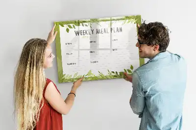 Magnetinė rašymo lenta savaitės meniu planas
