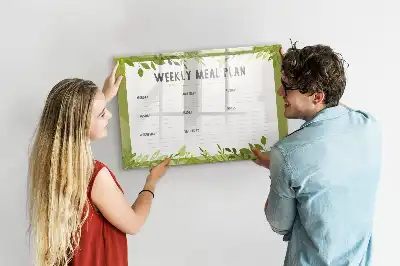 Magnetinė rašymo lenta savaitės meniu planas
