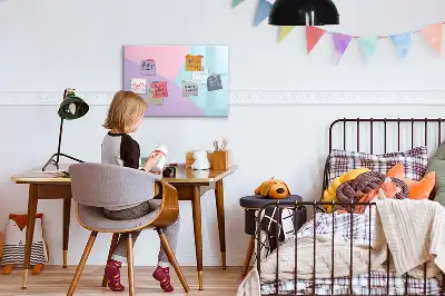 Magnetinė piešimo lenta pastelinio rašto