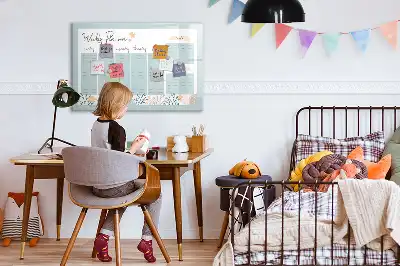 Magnetinė piešimo lenta su savaitės tvarkaraščiu