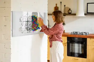 Magnetinė piešimo lenta su abstrakčiu smegenų raštu
