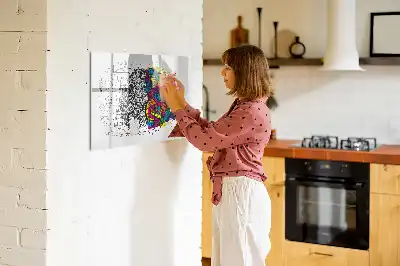 Magnetinė piešimo lenta su abstrakčiu smegenų raštu