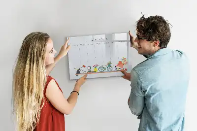 Magnetinė rašymo lenta su savaitės planuotės funkcija