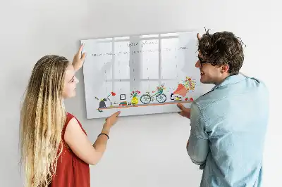 Magnetinė rašymo lenta su savaitės planuotės funkcija