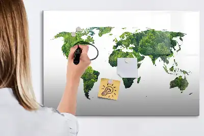 Magnetinė piešimo lenta eko pasaulio žemėlapio dizaino