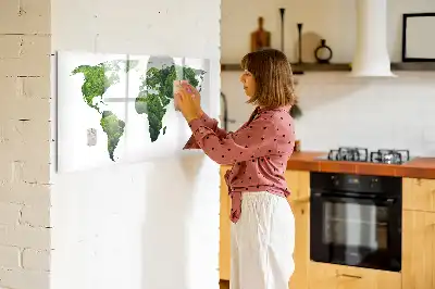 Magnetinė piešimo lenta eko pasaulio žemėlapio dizaino