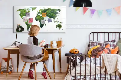Magnetinė piešimo lenta eko pasaulio žemėlapio dizaino